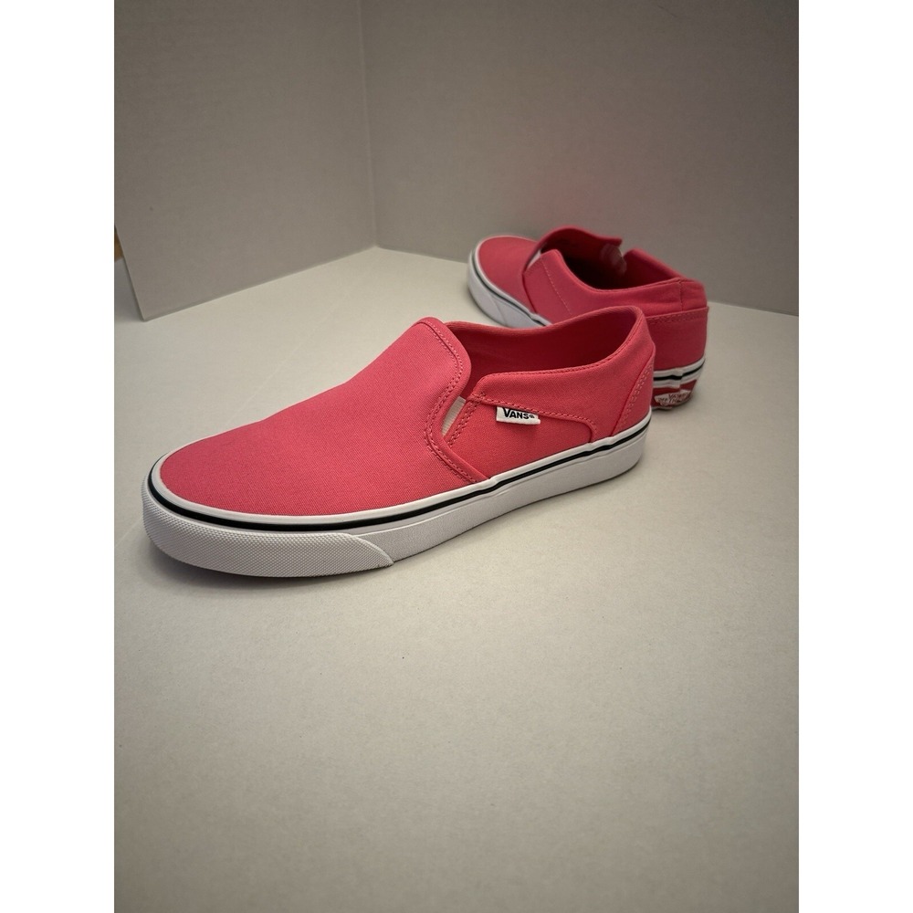 Vans Slip On Pink Honeysuckle Asher Sneakers Women's Size 8